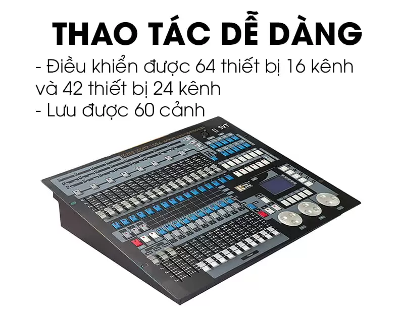 Điều khiển mạnh mẽ với 1024 kênh DMX