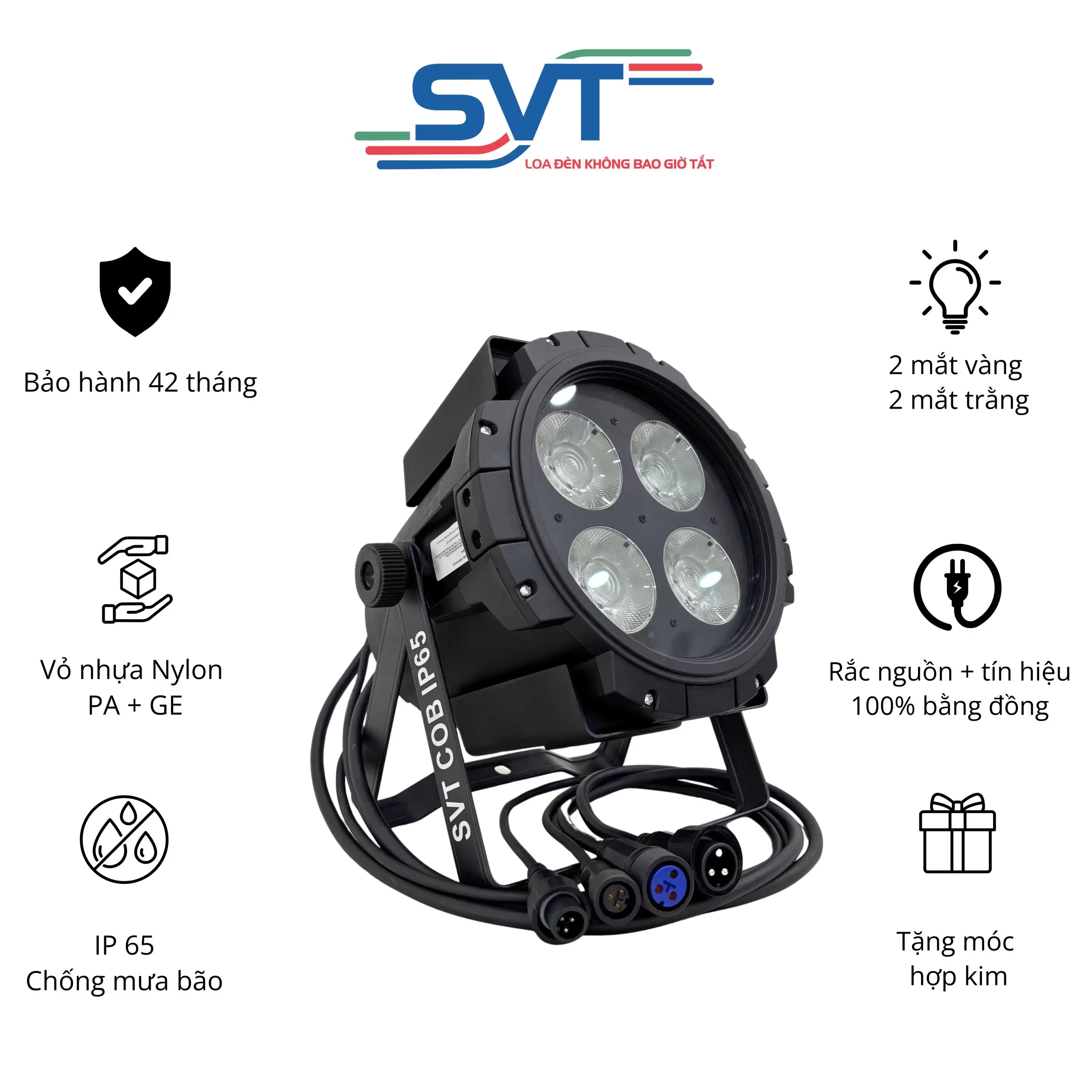 Đèn COB Titan IP65 (2 Vàng - 2 Trắng)