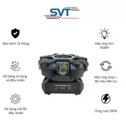 ĐÈN MOVING LED 6 MẮT SVT