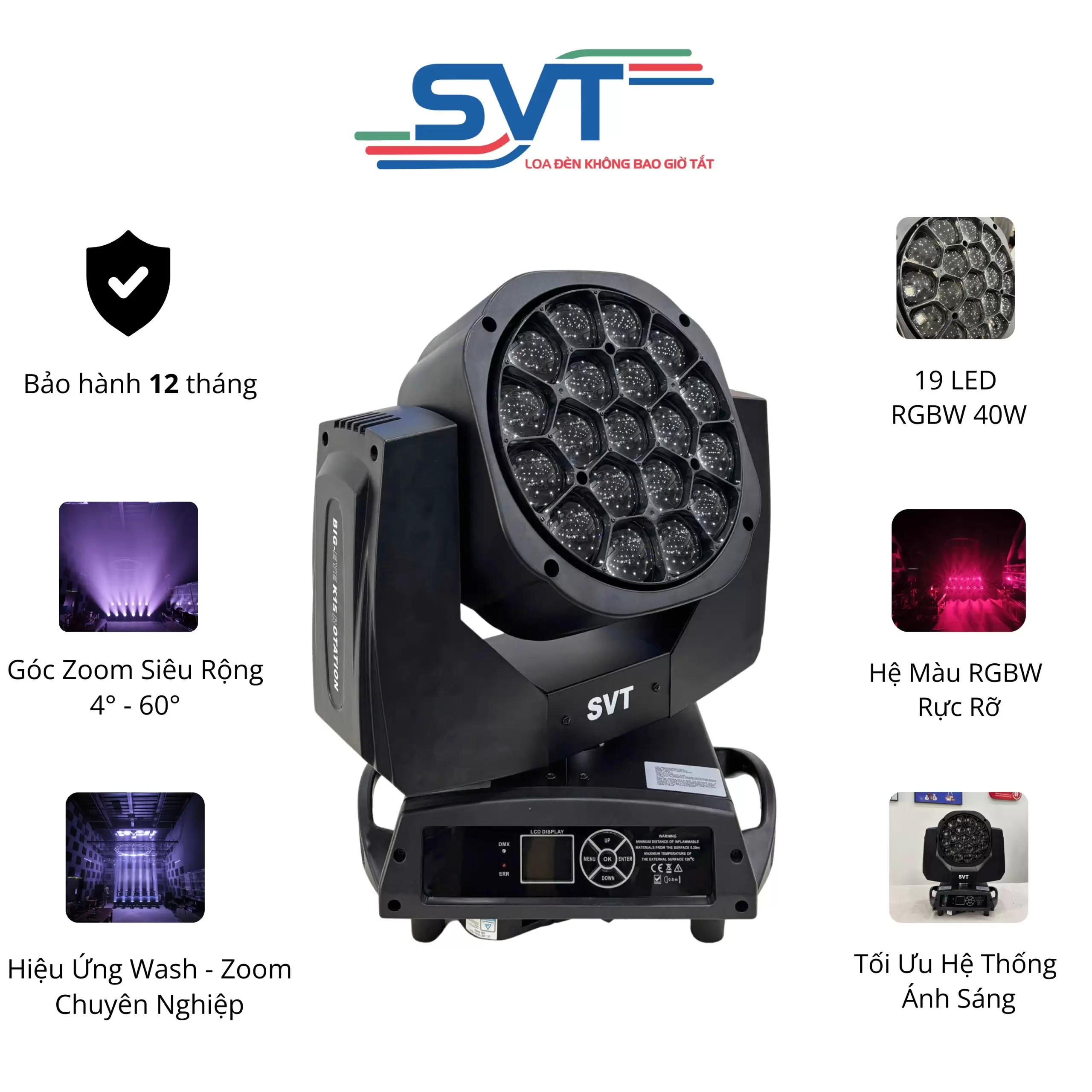 MOVING WASH LED 19x40W SVT